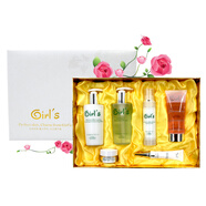 優(yōu)選Girl's女孩清潔補水保濕滋潤6件套裝保濕潔面精華乳眼霜面膜 #1#