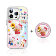 捷佑（QUICKHELP）kt適用iphone17promax新款手機殼蘋果17的保護套16防摔15pro [立體向日葵KT]Magsafe+支架全新升級鐳射 iPhone16pro