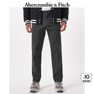 ABERCROMBIE & FITCH男裝春秋美式復古潮流寬松經(jīng)典直筒奇諾褲卡其褲KI130-2617 黑色 30 /30  (175/76A)