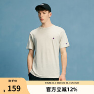 Champion冠軍t恤男2024春夏新款美式純棉情侶潮牌寬松短袖上衣 XL 米白色