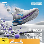 李寧吾適5S 3.0丨跑步鞋男女鞋中考體測緩震支撐透氣休閑慢跑運(yùn)動鞋 標(biāo)準(zhǔn)白(001男款)-1 42