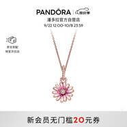 潘多拉（PANDORA）浪漫雛菊項(xiàng)鏈套裝玫瑰金色小眾甜美設(shè)計(jì)感生日禮物送女友