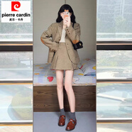 皮爾卡丹秋冬季穿搭漂亮套裝女早秋2025新款西裝外套半身裙春秋搭配一整套 圖片色套裝 2XL 65/70kg品質(zhì)/現貨速發(fā)