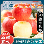 【順豐/新疆直發(fā)】阿克蘇蘋(píng)果水果新疆早熟紅富士冰糖心丑蘋(píng)果 凈重5斤裝彩箱丨精品果 單果75-80mm