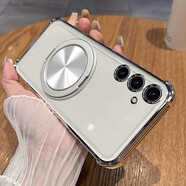 何佳功三星A16手機殼A15透明A14保護5g硅膠套4g全包氣囊防摔galaxy軟殼a165g男女啊a155g新款外殼galaxya [氣質(zhì)銀+磁吸支架]自帶鏡頭膜+全屏膜 三星GalaxyA16