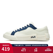FILA FUSION斐樂男鞋POP帆布鞋潮牌男子潮流板鞋街拍運動休閑鞋男 奶白/徽章藍-GB 40