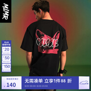 MLMR MY LIFE MY RULES24春夏新款男女情侶同款發(fā)泡字母膠印筆刷感涂鴉短袖T恤M24101008 E40黑色 M