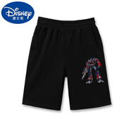 迪士尼男童變形金剛褲子夏裝薄款兒童擎天柱短褲夏季運動(dòng)休閑五分褲童裝 黑色DK擎天柱 100 (建議25-30斤)