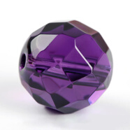 佳人飾界紅瑪瑙手鏈手串半成品黑曜石圓珠朱砂散珠子DIY禮物手工配件材料 紫水晶多棱8mm25顆送線(xiàn)