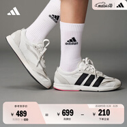 adidas「流光跑鞋」LIGHTBLAZE LP休閑跑步鞋女子阿迪達斯輕運動(dòng) 漢玉白/黑色/亮粉色   38