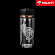 雷德夫（LEIDFOR）G2 【動(dòng)物系列】玻璃杯 茶杯 辦公室水杯車(chē)載杯 雪狼280ml