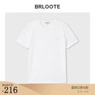 巴魯特（Brloote）新疆棉短袖T恤男士時(shí)尚百搭休閑打底衫夏裝 白色 185/104A