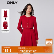ONLY秋季時(shí)尚顯瘦合體套裝圓領(lǐng)百褶連衣裙女|123307044 F15 紅色大麗花 S 160/80A