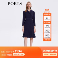 PORTS寶姿女裝收腰氣質(zhì)連衣裙ALL9D001JWP048 丈青 XXS (0)