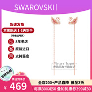 施華洛世奇（SWAROVSKI）粉天鵝系列項鏈 優(yōu)雅魅力時(shí)尚百搭 生日禮物38女神節禮物送女友 長(cháng)耳線(xiàn)耳環(huán) 5469990