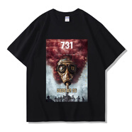 MPPMCK電影731同款短袖 電影731生化啟示錄同款短袖T恤男女粉絲應援印花 黑色 純棉 短袖 單面海報 M 90-105斤
