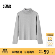 森馬（Semir）森柔毛衫|毛衣女基礎款高領(lǐng)緊身2024冬季純色套頭衫109724107011
