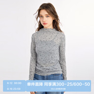 樂(lè )町甜美風(fēng)波點(diǎn)百搭針織衫小半高堆堆領(lǐng)針織衫打底衫 中性波點(diǎn)（現貨） S