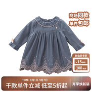 戴維貝拉（DAVE＆BELLA）女寶寶兒童長(zhǎng)袖牛仔裙女童秋冬童裝a字連衣裙潮