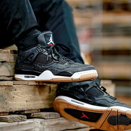 耐克（NIKE）男女鞋AJ4 Air Jordan4運動時尚情侶休閑緩沖減震籃球鞋 CI1184-CI2970-001 黑鐳射 35.5
