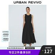 UR2025夏季新款女裝法式后背鏤空系帶無(wú)袖連衣裙UWM750050 黑色 L