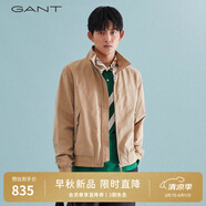 GANT/甘特秋冬新款男士美式時(shí)尚商務(wù)休閑百搭通勤立領(lǐng)夾克外套潮 248深卡其色 XL