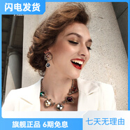 Eternelle&Rasine法國Eternelle奧地利水晶短款鎖骨鏈 歐美復古風裝飾項鏈女吊墜 