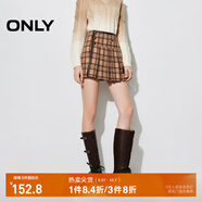 ONLY秋季英倫風A字顯瘦高腰百褶短裙半身裙女|124416001 HF1 耶達格紋 S (160) /64A