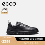 愛步（ECCO）板鞋男鞋 男士休閑鞋拼色厚底牛皮明星同款男鞋 街頭720 520814 黑色52081401001 42