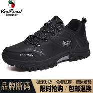 西域駱駝（VANCAMEL）不臭腳男性戶(hù)外高幫男登山鞋防滑加絨保暖中旅游鞋棉鞋冬季男鞋 8517黑色低幫單鞋/官方店旗艦新 39