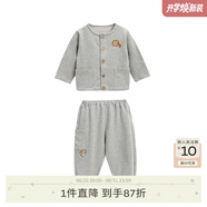 white wheat兒童2025春季新款套裝女寶衣服褲子男童純棉開衫兩件套 套裝 110 cm
