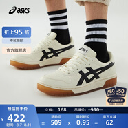 亞瑟士ASICS男鞋女鞋運動休閑鞋復古籃球鞋百搭板鞋 COURT MZ 米白色/黑色 45