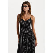 Ralph Lauren女無袖連衣裙波點波點連衣裙Day dress緞面優(yōu)雅連衣裙休閑度假 black/white 均碼 |30