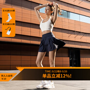 Monster Guardians 網(wǎng)球裙女 運動半裙自帶安全打底拉鏈口袋高腰顯瘦防走光網(wǎng)球服 套裝2（白色文胸+藍(lán)色短裙） S