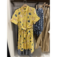 保羅拉夫勞倫（Polo Ralph Lauren）北小鑫女款小碎花氣質(zhì)長裙 黃色花亞麻 均碼 4