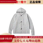 PSO Brand男女裝卷紗彩點連帽開衫毛衣男女寬松個性潮流百搭針織 彩點藍Blue XS