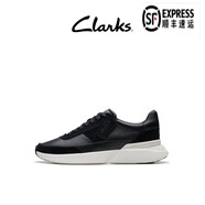 其樂(lè )真皮clark品牌同款藝動(dòng)配速系列新款男鞋拼色跑鞋時(shí)尚輕盈運 黑色 44