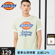 dickies 純棉短袖T恤男 情侶男女同款 印花休閑百搭上衣7087 青瓷綠 2XL