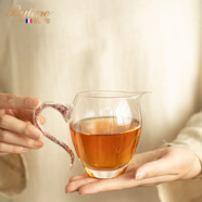 Bylure品牌公道杯日式玻璃茶漏套裝加厚分茶器金箔透明功夫茶具配件公杯 洛水水晶公道杯270ml