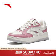 安踏（ANTA）982丨王一博同款板鞋女厚底運(yùn)動(dòng)休閑鞋商場(chǎng)同 藕粉/象牙白-8 36