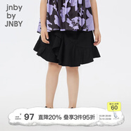 jnby by JNBY江南布衣童裝夏裝荷葉邊裙褲短褲輕薄涼爽薄紗女童兒童1N6E13940 001本黑 110 cm