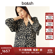 ba&sh bash迷你裙夢幻豹紋七分袖法式連衣裙1H24AISH ENCRE M (1)
