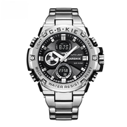 想之購(專(zhuān)柜直發(fā))太陽(yáng)能手表鋼帶港版光動(dòng)能雙機芯夜光游泳防水運動(dòng)潮流 CS銀鋼帶款+調節器【太陽(yáng)光動(dòng)能】