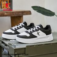 喬丹QIAODAN板鞋女鞋休閑運動(dòng)板鞋 小白鞋女24新款百搭空軍一號滑板鞋 喬丹白/黑色- 小白龍低幫 35