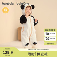 巴拉巴拉balaOne嬰兒連體衣秋冬寶寶外出抱衣爬服2025絨感萌209425120201