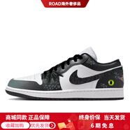 Jordan定制球鞋 AJ1潑墨漸變休閑板鞋耐磨透氣支撐低幫復古籃球鞋男款黑 黑色 44