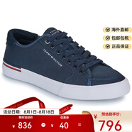 TOMMY HILFIGER時(shí)尚男鞋低幫休閑板鞋潮流韓版學(xué)生球鞋藍(lán)色2025春七夕情人節(jié)禮物 深藍(lán)色 40