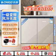 志高臥式冰箱風(fēng)冷無霜變頻一級能效228升家用嵌入式矮冰箱188升雙冷凍對開門迷你小型電冰箱 228升級款【香檳金】一級變頻/風(fēng)冷無霜/只換不修