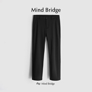 MIndBridge【浮世繪】高彈力垂感商務(wù)休閑直筒西裝褲男修身 黑色_高彈，垂感抗皺 30