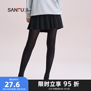 三福 女褲襪單條裝 淑女易搭天鵝絨貼膚防勾絲連腳絲襪823293 黑色 均碼